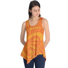 Pop Orange Sleeveless Tunic by ArtByAmyMinori