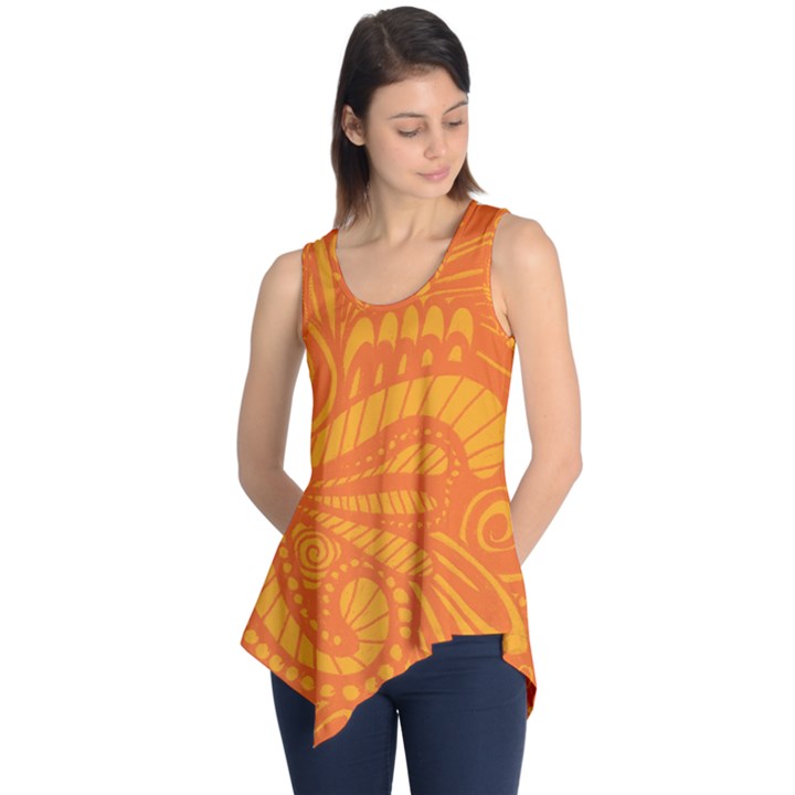 Pop Orange Sleeveless Tunic