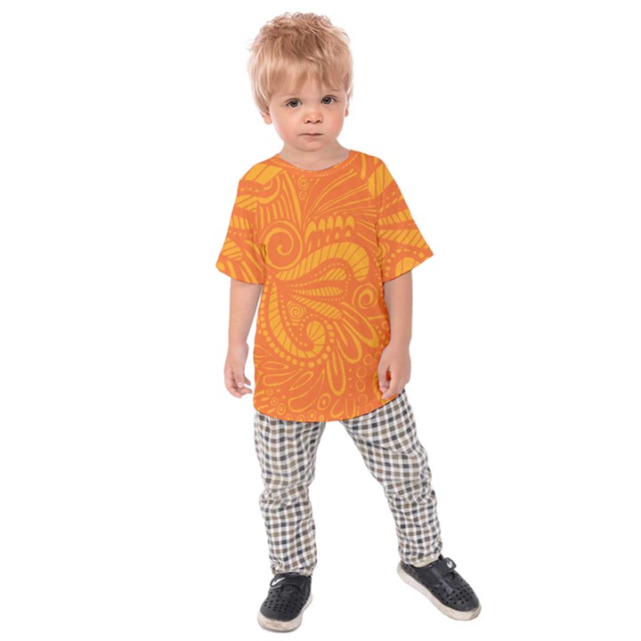 Pop Orange Kids Raglan Tee