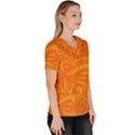 Pop Orange Women s V-Neck Scrub Top View3