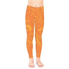 Pop Orange Kids  Legging by ArtByAmyMinori