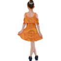 Pop Orange Kids  Shoulder Cutout Chiffon Dress View2