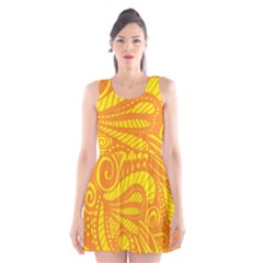 Pop Sunny Scoop Neck Skater Dress by ArtByAmyMinori