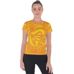 Pop Sunny Short Sleeve Sports Top  by ArtByAmyMinori