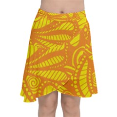 Pop Sunny Chiffon Wrap Front Skirt by ArtByAmyMinori