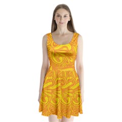 Pop Sunny Split Back Mini Dress  by ArtByAmyMinori