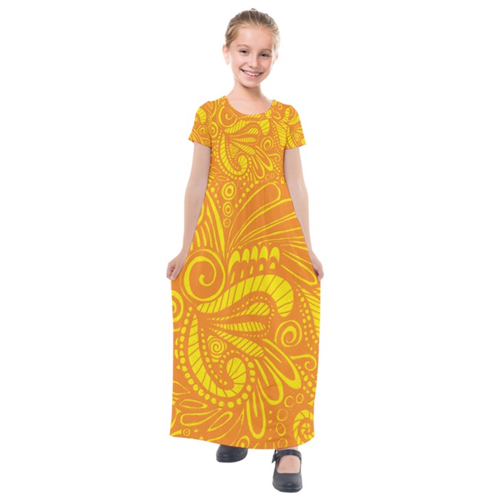 Pop Sunny Kids  Short Sleeve Maxi Dress