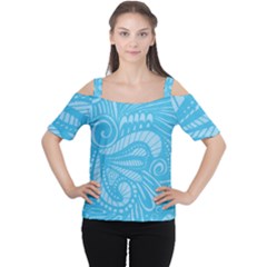 Pop Sky Cutout Shoulder Tee