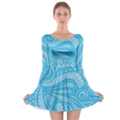 Pop Sky Long Sleeve Skater Dress by ArtByAmyMinori