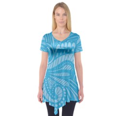 Pop Sky Short Sleeve Tunic  by ArtByAmyMinori