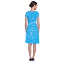 Pop Sky Short Sleeve Front Wrap Dress View2