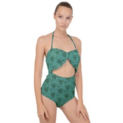 Layered Knots Scallop Top Cut Out Swimsuit