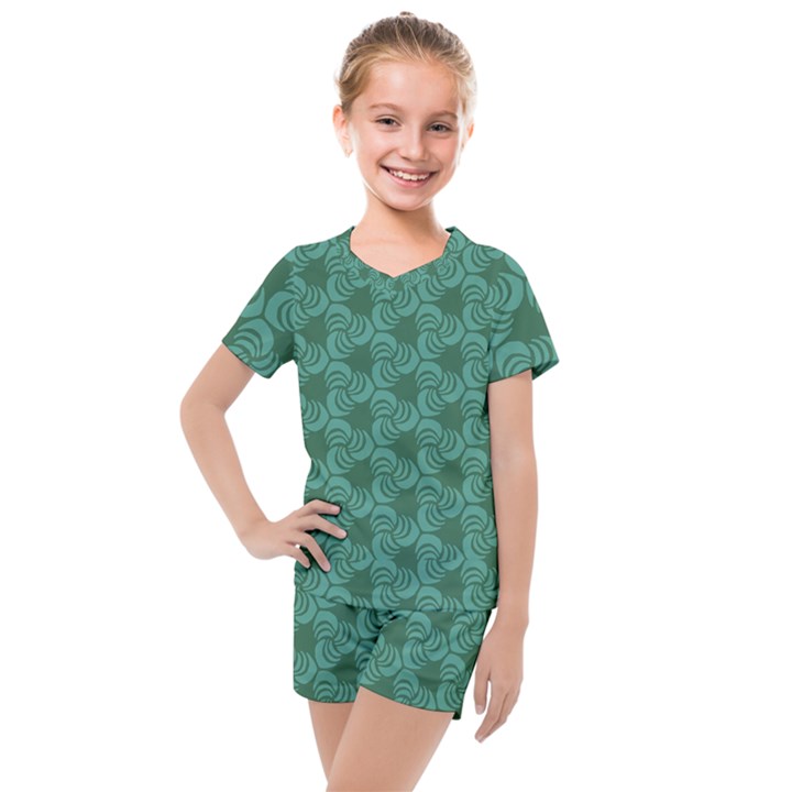 Layered Knots Kids  Mesh Tee and Shorts Set