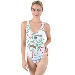 Atw Clr 2 Atw Pro High Leg Strappy Swimsuit by RWTFSWIMWEAR