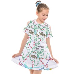 Atw Clr 2 Atw Pro Kids  Short Sleeve Shirt Dress by RWTFSWIMWEAR