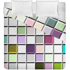 Color Tiles Abstract Mosaic Background Duvet Cover Double Side (King Size)