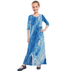 Water Kids  Quarter Sleeve Maxi Dress by WILLBIRDWELL