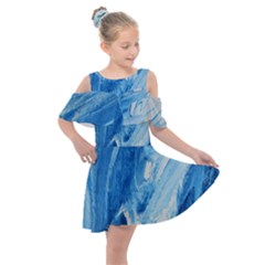 Water Kids  Shoulder Cutout Chiffon Dress