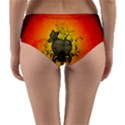 Wonderful Heart With Butterflies And Floral Elements Reversible Mid-Waist Bikini Bottoms View4