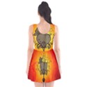 Wonderful Heart With Butterflies And Floral Elements Scoop Neck Skater Dress View2