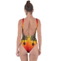 Wonderful Heart With Butterflies And Floral Elements Bring Sexy Back Swimsuit View2