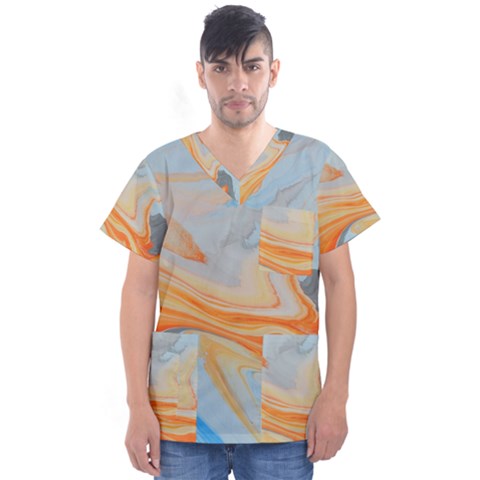 Fire Spear Men s V-neck Scrub Top by WILLBIRDWELL