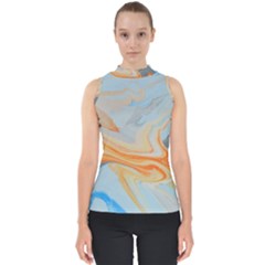 Fire Spear Mock Neck Shell Top by WILLBIRDWELL