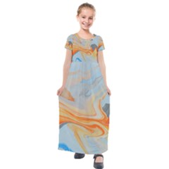 Fire Spear Kids  Short Sleeve Maxi Dress