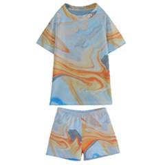 Fire Spear Kids  Swim Tee And Shorts Set