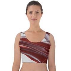 Ruby Pillars Velvet Crop Top