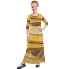 Sand Man Kids  Quarter Sleeve Maxi Dress