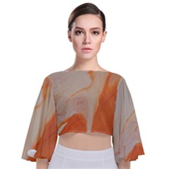 Fire Fall Tie Back Butterfly Sleeve Chiffon Top