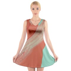 Clay And Water V-neck Sleeveless Dress