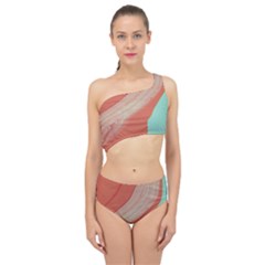 Clay And Water Spliced Up Two Piece Swimsuit