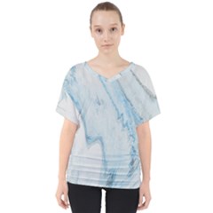 Diamond Mountain V-neck Dolman Drape Top by WILLBIRDWELL