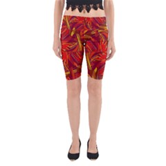 Colorful Abstract Ethnic Style Pattern Yoga Cropped Leggings by dflcprints