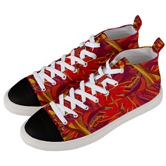 Colorful Abstract Ethnic Style Pattern Men s Mid-top Canvas Sneakers