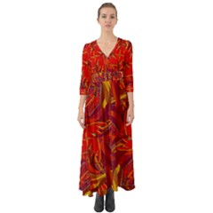 Colorful Abstract Ethnic Style Pattern Button Up Boho Maxi Dress by dflcprints