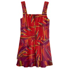 Colorful Abstract Ethnic Style Pattern Kids  Layered Skirt Swimsuit