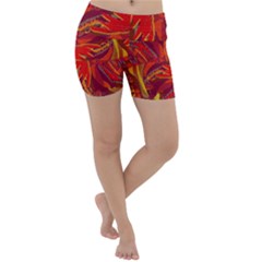 Colorful Abstract Ethnic Style Pattern Lightweight Velour Yoga Shorts by dflcprints