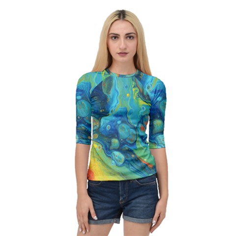 Fire Edge Nebula Quarter Sleeve Raglan Tee by lwdstudio