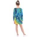 Fire Edge Nebula Kids  Long Sleeve Dress View2