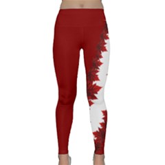 Canada Yoga Pants Canada Maple Leaf Yoga Leggings by CanadaSouvenirs