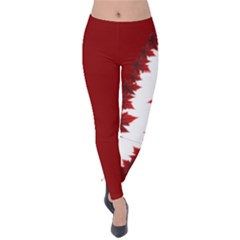 Canada Leggings Canada Maple Leaf Velvet Leggings by CanadaSouvenirs