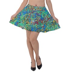 Edge Of The Universe Velvet Skater Skirt by WILLBIRDWELL