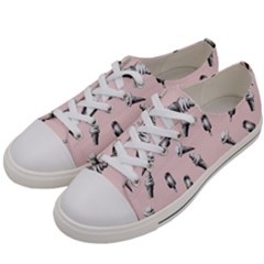 Ice Cream Pattern Women s Low Top Canvas Sneakers by Valentinaart