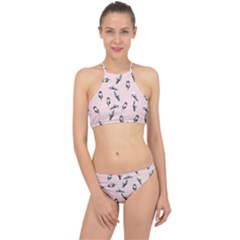 Ice Cream Pattern Racer Front Bikini Set by Valentinaart