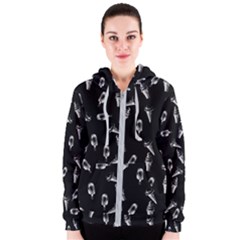 Ice Cream Pattern Women s Zipper Hoodie by Valentinaart