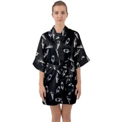 Ice Cream Pattern Quarter Sleeve Kimono Robe by Valentinaart