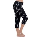 Ice Cream Pattern Lightweight Velour Capri Yoga Leggings View3